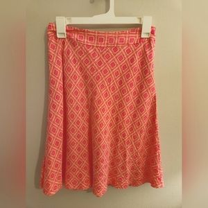 Midi silk skirt